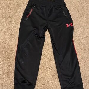 Under Armour Kids Black and Red Joggers